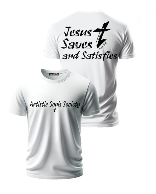 Jesus Saves & Satisfies ASSOC Tee (Artistic Souls Society)